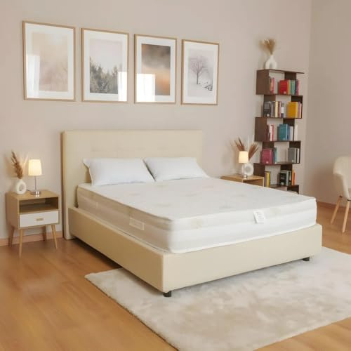 Materassimemory.eu – Materasso Matrimoniale Top Air 160x200 Alto 25 cm Detraibile con 7 zone differenziate Rivestimento Aloe Vera cuscini in omaggio traspirante anti acaro made in Italy
