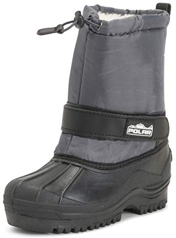 Unisex Bambini Coulisse Chiusura Nylon Neve Pioggia Pelliccia Stivali - GRE36 AYC0157