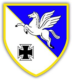 Copytec Aufkleber/Sticker - Mittleres Transporthubschrauberregiment 25 Hubschrauber Heli Helikopter CH 53 Bataillon Bundeswehr Wappen 7x6cm #A989