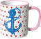 WANDKINGS® Tasse, Motiv: Schiffsanker Blau - ROSA