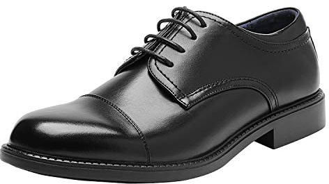 Bruno Marc Scarpe Eleganti Stringate Derby Uomo Basse Oxford Vintage Allacciare Elegante,Size 41,Nero,DOWNING-01