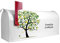 banjado® Amerikanischer Briefkasten - US Mailbox/Letterbox mit Motiv WT Laubzauberbaum 51x22x17cm - Postkasten Stahl aus Amerika – Briefkasten amerikanisch weiß pulverbeschichtet