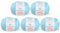 5 Knäuel (Packung) insgesamt 250 g Gazzal Baby Cotton je 50 g / 165 m weiches, feines Babygarn, 60 % Baumwolle, blau – 3451
