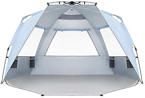 Easthills Outdoors Instant Shader verbessertes Pop-Up-Strandzelt, sofortiger Sonnenschutz mit UPF 50+ UV-Schutz für Kinder und Familie, Himmelblau