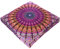 Eyes of India Bodenkissenbezug, Mandala, quadratisch, bunt, 88,9 cm, lila, rosa, groß, Mandala, quadratisch, bunt, Meditationskissen, Sitzkissen, Bohemian-Stil, Boho-Hundebettbezug