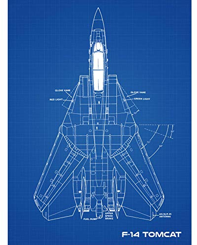 Artery8 Grumman F-14 Tomcat US-Kampfflugzeug Ungerahmter Druck 30x40 cm