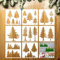 8 Stücke Kiefer Schablonen Kunst Malen Vorlagen Schablonen für Malen auf Holz Winter Feiertag DIY Wand Boden Dekor Zubehör (11,4 x 11,4 Zoll)