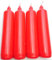 Ebersbacher Wachswaren Adventskerzen im Beutel, 4 Stück in verschiedenen Größen und Farben, Weihnachtskerzen, apog-Versand (Ø 25 x H 135mm, rot, unparfümiert)