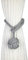 JQWUPUP Rustic Curtain Tiebacks - Outdoor Curtain Holdbacks Holders - Cotton Drape Tie Backs Rope for Curtains (Grey, 2 Pack)
