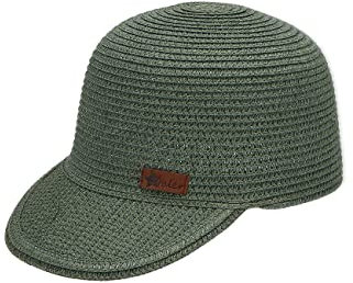 Sterntaler Unisex Baseball-Cap Stroh Baseballkappe, dunkelgrün, 47