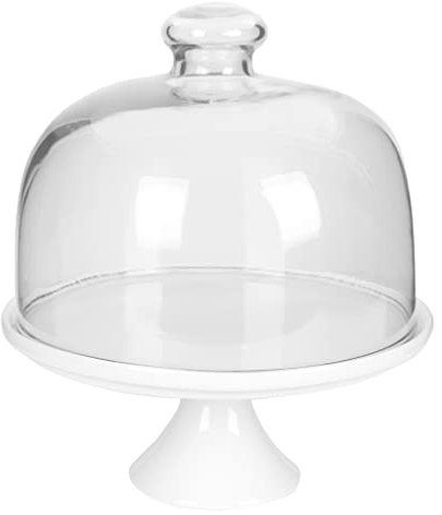 1 Satz Kuchenform Aus Keramik Dessertständer Tortenheber Auf Fuß Kuppelplatte Tortendeckel Aus Keramik Tortenplatte Aus Keramik Mit Fuß Tortenständer Aus Acryl Schauturm Weiß Glas