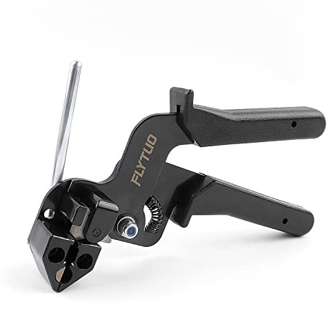 Flytuo Pistola de sujeción de cables de acero inoxidable: tensor de bridas de metal, herramienta de tensión y corte para bridas de acero inoxidable de alta resistencia, ideal para un cierre seguro