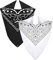 Van Der Rich ® - Set 2 Bandanas aus 100% Baumwolle Halstuch für Herren Damen (Schwarz-Weiß, One Size)