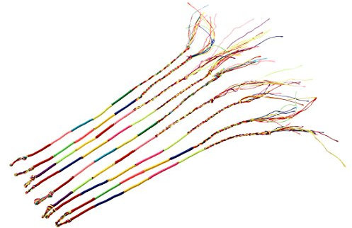 Whisverse 9pcs Bracelets Bresiliens Bracelets de Cheville Bracelet Hippie Tresse Colore Fait a la Main #2 (Couleur Aleatoire)