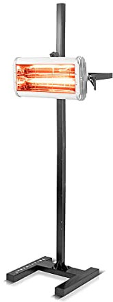 STAHLWERK Infrarot Lacktrockner IL-1200 ST mit 1.200 Watt und Stativ, leistungsstarker Infrarottrockner/IR Strahler/IR Trockner zum professionellen Trocknen von Autolack, Grundierungen uvm.