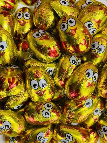 OYOY goldene Osterküken aus Milchschokolade I 420g mini Oster Küken I Osterschokolade I Süßigkeiten Ostern I Osternest Schokolade