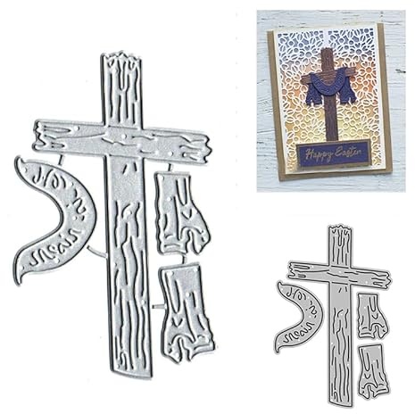 Kreuz Metall Stanzformen, DIY Handwerk Jesus Kreuz Scrapbook Papierkarten Stanzformen Schablonen für DIY Prägen Karten Herstellung Buchanhänger dekorative Papierformen Scrapbooking