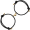 Joybands | Partner- & Freundschaftsarmbänder | 2er Set | Magnetische Edelstahl-Herz Hälften - Geschenkverpackung inklusive | Für Paare & Verliebte in Gold/Schwarz