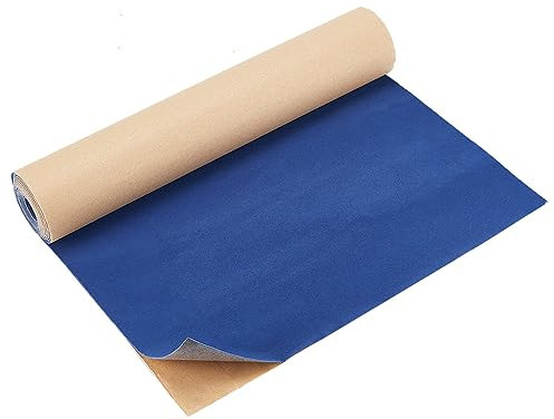 BENECREAT 40 cm X 3 M Feuille de Flocage de Velours Auto-Adhésive Bleu Marine Rouleau de Tissu de Velours Doublure de Tiroir pour la Décoration de Boîte à Bijoux 0.6 mm D'Épaisseur