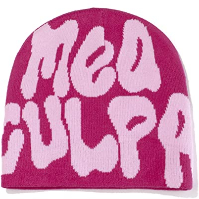 KieTeiiK Beanie Mit Buchstabendruck - Dünne Slouch Mütze, Strickmütze für Damen Und Herren, Unisex