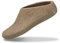 Glerups Pantuflas 100% de lana de oveja Gotland con suela de cuero, unisex, Arena, 39.5 EU
