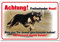 Hinweisschild Achtung freilaufender Hund Gefahr Gebäudeschutz Hartschaum 30 x 20 cm