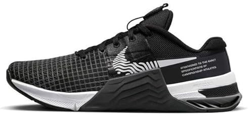 NIKE Metcon 8 Women's Trainers Sneakers Fashion Shoes DO9327 (Black/Dark Smoke Grey/Smoke Grey/White 001) UK9 (EU44)