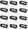 Universal Silikon Uhrenarmband Schlaufe 16mm 18mm 20mm 22mm 26mm, 12 Stück Ersatz Uhrenband Schlaufe, für Vivoactive 4S/ Huawei Watch Strap Loop Fastener Armband Sicherer Silikonring (16MM, 1-Schwarz)