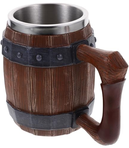 Cabilock Taza De Cerveza De Acero Inoxidable Taza De Vino Delicada Taza De Acero Inoxidable Mango Taza De Cerveza De Diseño Taza De Cerveza Multifunción Taza De Cerveza Exquisita Taza De