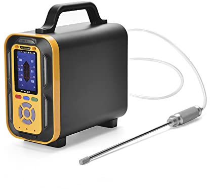 Luftqualitätsmonitor für Innenräume Wasserstoff-Leck-Schnüffeldetektor, tragbarer Wasserstoff-Detektor mit hoher Konzentration, Bereich 0–100% UEG, 0–1000 ppm, mit akustischen und visuellen Alarmen(0