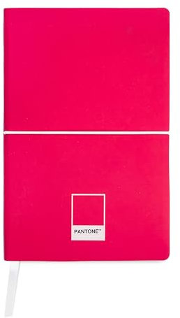 PANTONE Urban - Quaderno Appunti 13x20 con 192 Pagine a Righe, Copertina Flessibile Soft Touch ed Elastico, Block Notes con Segnalibro e Tasca Interna, Taccuino Agenda per Cancelleria e Cartoleria