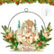ITMNMNL Weihnachtskranz Weihnachtskranz Haustür,Weihnachten Türkranz,Weihnachtskranz Tür,Weihnachtskranz mit Beleuchtung,Türkranz Weihnachten Weihnachtsdeko Türkranz mit Reifen - Holz- 35cm