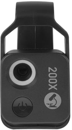 Ieron 200-fache Mikroskoplinse mit LED-Licht, tragbares digitales Handmikroskop, Dermatoskop, Hautdiagnose, Haaranalysator für Haut, Haare und biologische Beobachtung
