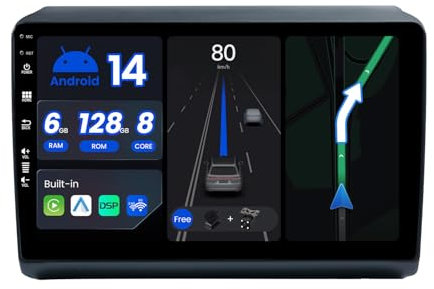 BXLIYER - 6G+128G - Android 14 IPS Car Stereo For Fiat Ducato/Peugeot Boxer/Citroen Jumper (2006-2015) - CarPlay/Android Auto - LED Camera & MIC - Octa-Core 9 Inch 2 Din - DSP Steering Wheel DAB WIFI