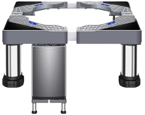 Heavy-duty Washing Machine Riser, Stainless Steel Dryer Stand, Fridge Pedestal Stand 60x60x20cm/23.62x23.62x7.87 Inches Easy To And Maintain For Washing Machine, Fridge