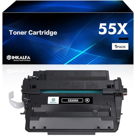 inkalfa Kompatibel für HP 55X 55A CE255X CE255A Toner Laserjet Enterprise P3015 P3015DN P3015D Pro 500 MFP M521DN M521DW M525 M525F M525DN M525C P3015X (Schwarz, 1er-Pack)