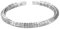 Générique Bracelet Manchette rétro torsadé, Bracelet jonc Ouvert réglable pour Hommes et Femmes (Argent)