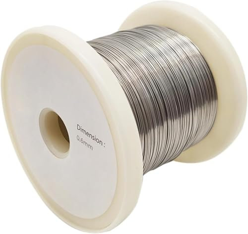 Nichrome Heating Flat Wire Nichrome Wire Round Wire Good Weldability, 10 Metres Long,(Diameter:1.5mm)