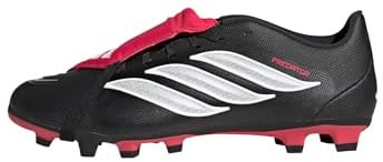 adidas Unisex Club Fold-Over Tongue Firm Ground/Multi Ground Football Boots Shoes, Core Black/FTWR White/Lucid Red, 43 1/3 EU