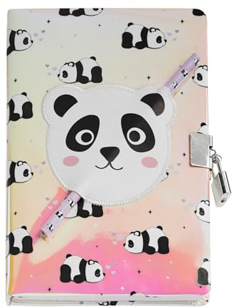 Back2Fun - Diario secreto con candado y 2 llaves: escribe, dibuja y guarda secretos, Incluye lápiz, 80 hojas rayadas, Cuaderno A5 infantil, Tapa dura con acabado holográfico, Regalo original