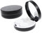 HAMPPLIES 1pc Marble Pattern Lens Case Portable Holder for Home and Travel Lightweight Eyewear Storage Keeps Lenses Moist and Protected Black