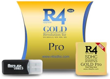 Les adaptateurs SDHC et USB Pro incluent Les Jeux DS, Fonctionnent sur 3DS DSL XL/LL, Noyau déjà installé (Gold)