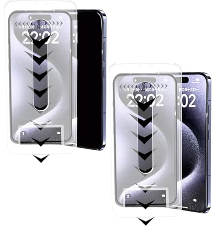 Eowduk 3 in 1 Schutzfolie, 3 in 1 Screen Protector for iPhone 16/15/14/13/17 Pro Max/Plus (for iPhone 16 Pro,HD + Privacy)