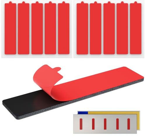 FIXCHORD Doppelseitiges Klebepads Extra Stark, 10 x Nummernschild Klebeband aus Schaumstoff, Selbstklebendes Kfz-Kennzeichen Klebepads für Fahrzeugkennzeichen, Nummernschilder