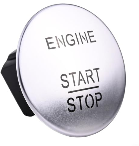 SiSinkal Keyless Push Start Stop Button Schalter für Mercedes für Benz Modelle mit einem klick für Zündfunktion (Silber)