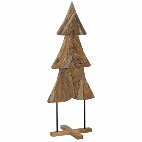 vidaXL Albero di Natale Marrone 151 cm Legno massello di teak