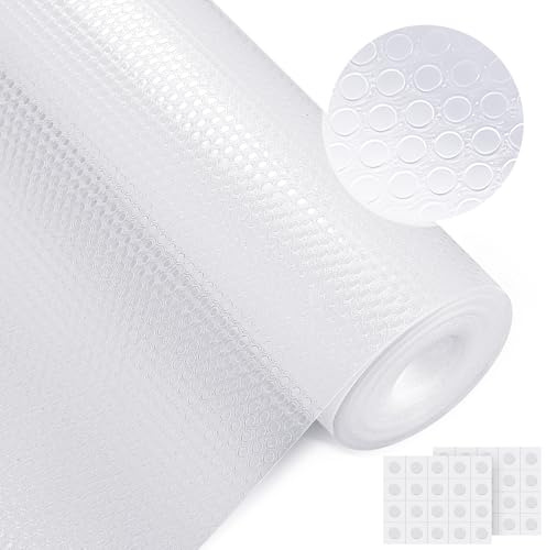 moinkerin Alfombrilla de Cajón 40×600 cm, EVA 450 g/m² Grueso, No Adhesiva Antideslizante, Impermeable y Antigrasa, Protector para Cajones, Armarios y Frigorífico, Fácil de Recortar