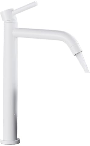 Robinet de lavabo noir, mitigeur d'eau chaude et froide, robinet, salle bain, en or brossé(White)