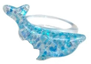 Linvimia Schimmernde Delfinringe aus Kunstharz mit stilvollem Finish und ergonomischem Band Finger Accessoire, perfekt für modische Outfits Elegante Ringe aus Kunstharz in Delfinform