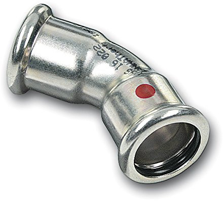 SANHA 24041 Therm Bogen 45 Grad zwei Muffen 35 mm, 2 Stück